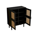 Mobile contenitore in rete di rattan