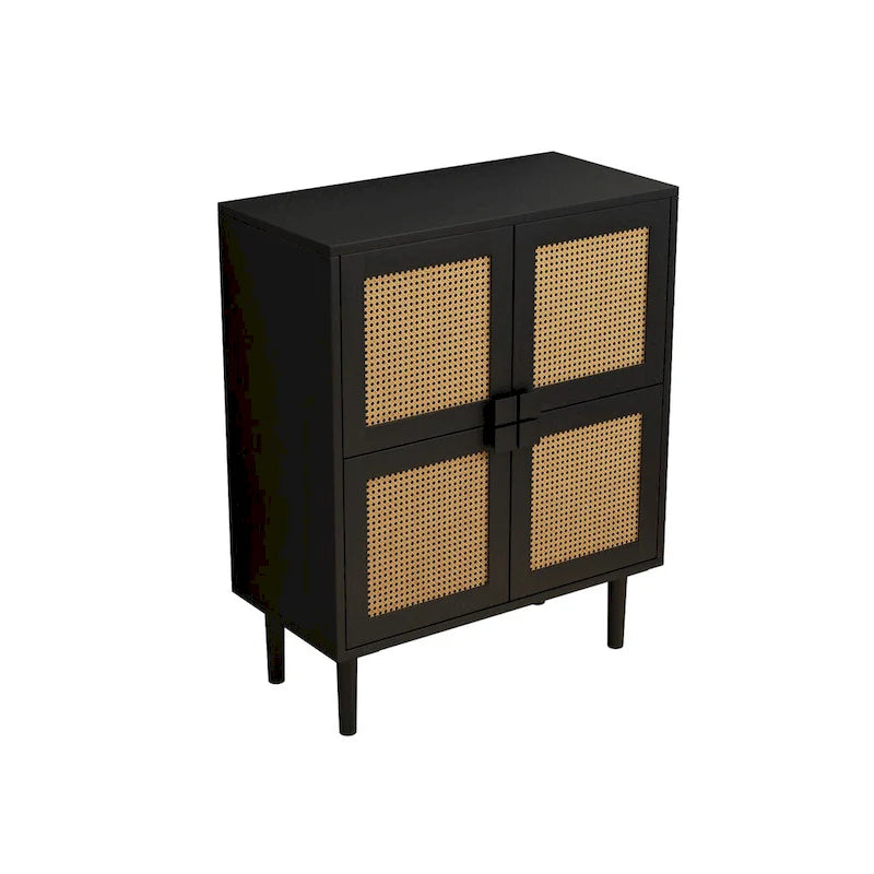 Mobile contenitore in rete di rattan