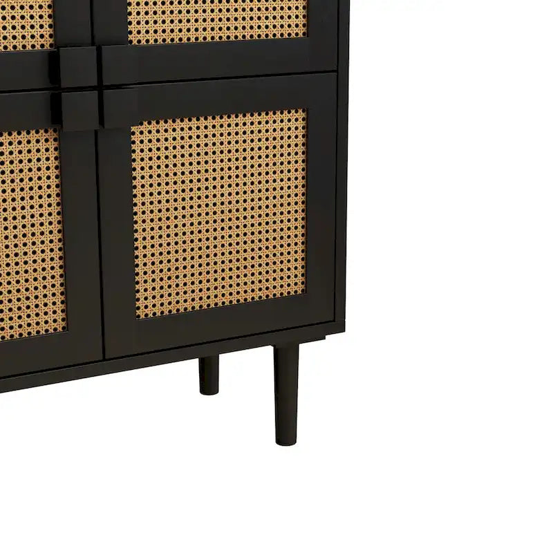 Mobile contenitore in rete di rattan
