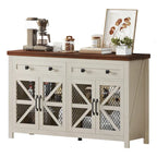 55" Farmhouse Sideboard Buffet Cabinet With Storage, Coffee Bar Cabinet