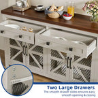 55" Farmhouse Sideboard Buffet Cabinet With Storage, Coffee Bar Cabinet