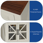 55" Farmhouse Sideboard Buffet Cabinet With Storage, Coffee Bar Cabinet