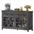 55" Farmhouse Sideboard Buffet Cabinet With Storage, Coffee Bar Cabinet