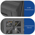 55" Farmhouse Sideboard Buffet Cabinet With Storage, Coffee Bar Cabinet