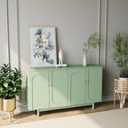 4-Door Intaglio Storage Cabinet with Pine Legs