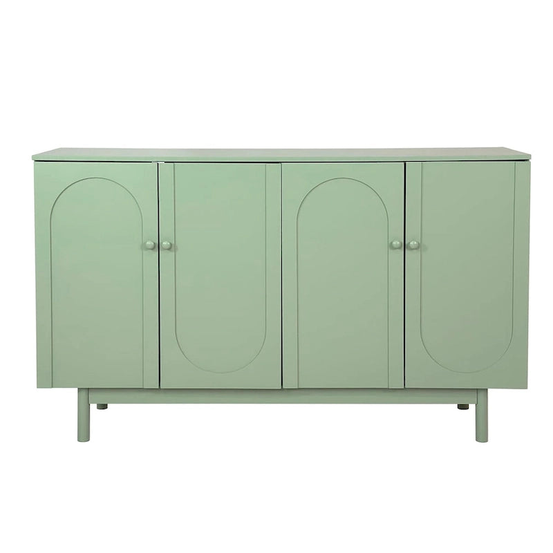 4-Door Intaglio Storage Cabinet with Pine Legs