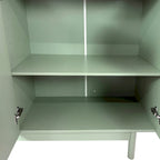 4-Door Intaglio Storage Cabinet with Pine Legs