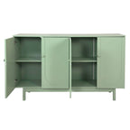 4-Door Intaglio Storage Cabinet with Pine Legs