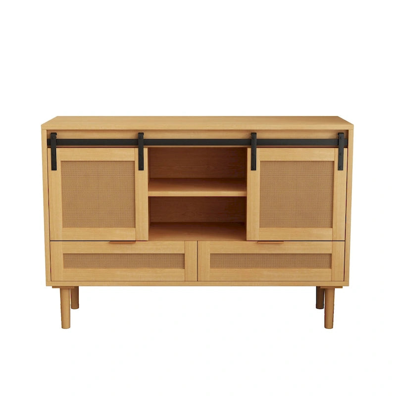 Mobile Contenitore con Anta Scorrevole Stile Barn - N/A