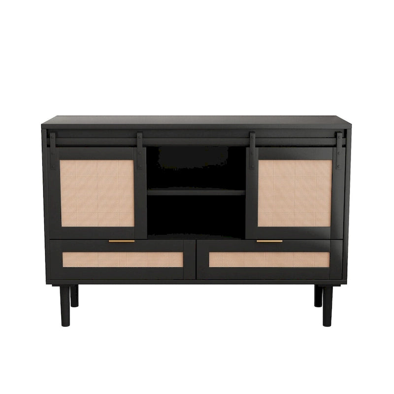 Mobile Contenitore con Anta Scorrevole Stile Barn - N/A