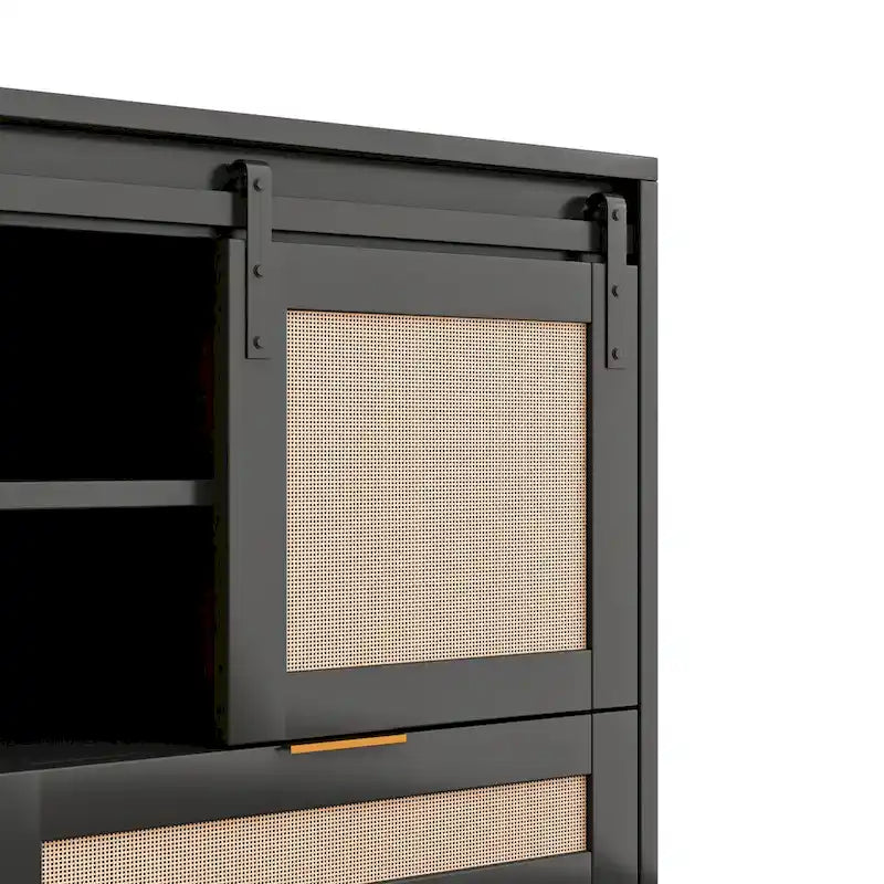 Mobile Contenitore con Anta Scorrevole Stile Barn - N/A