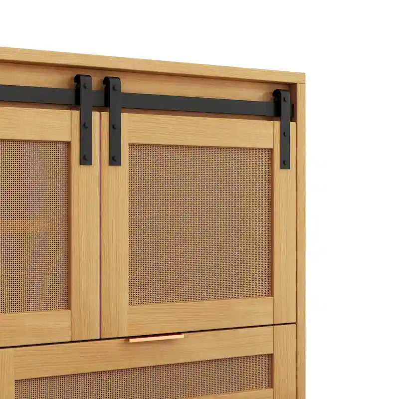 Mobile Contenitore con Anta Scorrevole Stile Barn - N/A