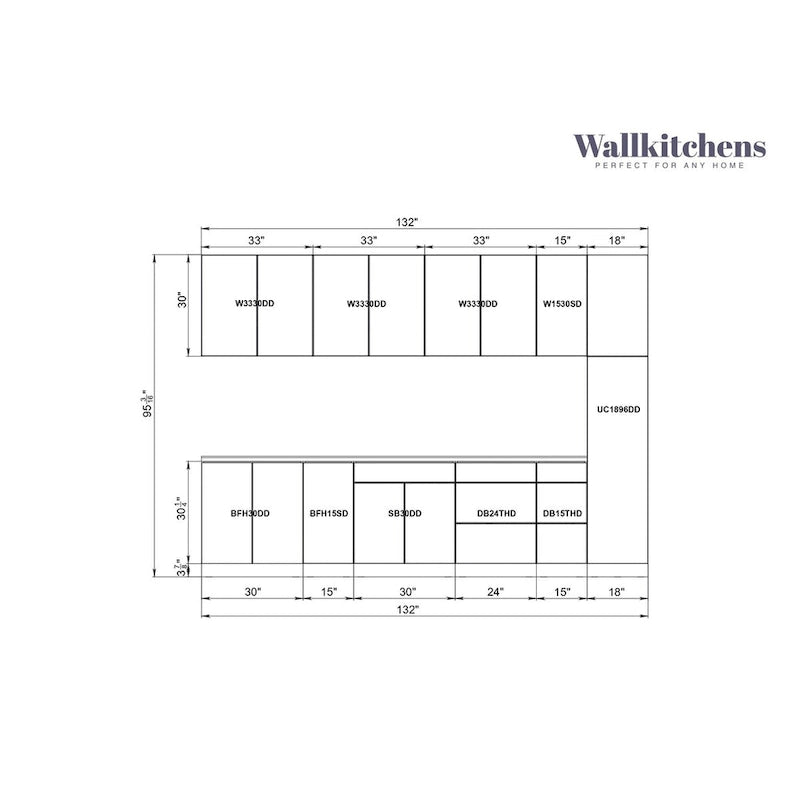 Cucina Collezione Metropolitan Colore Bianco Lucido Dimensioni Base 3,35 m Larghezza - 132x24