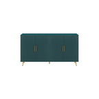 Wood TV Stand with Storage Cabinet and Adjustable Shelves