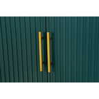 Wood TV Stand with Storage Cabinet and Adjustable Shelves