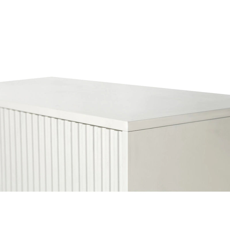 Wood TV Stand with Storage Cabinet and Adjustable Shelves