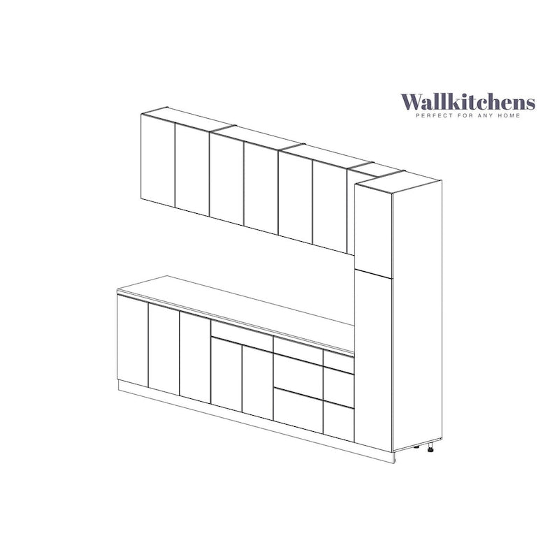 Cucina Collezione Metropolitan Colore Grigio Base Misura 3,35 m Larghezza - 335x60