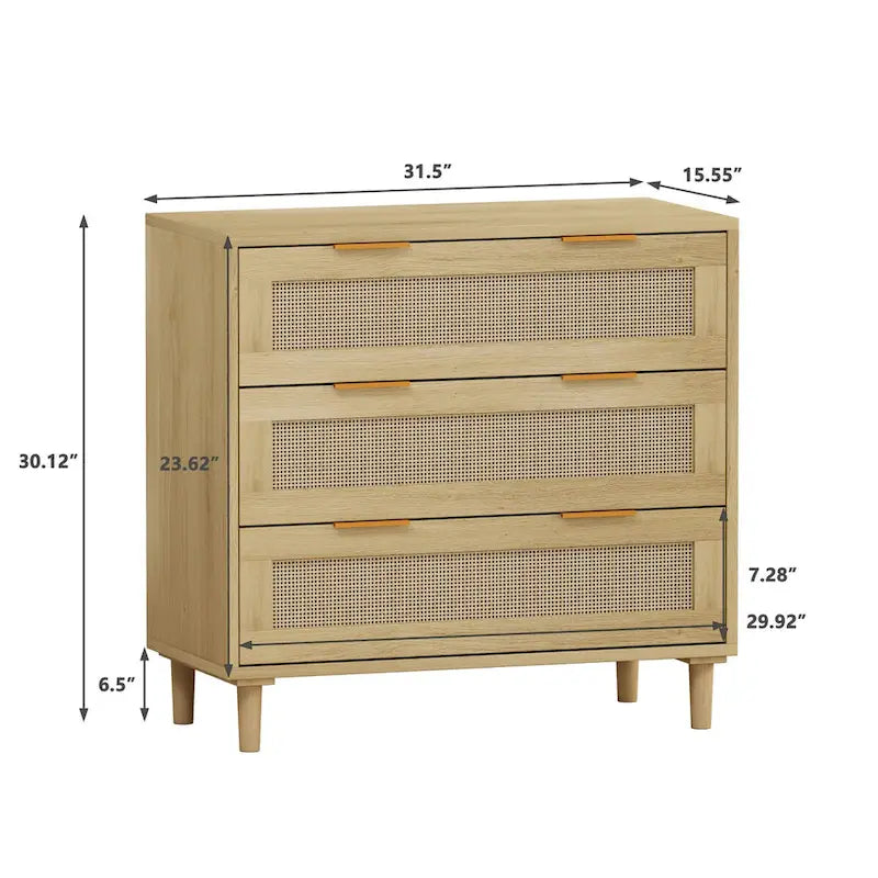 31.503-Cassettiera in rattan per camera da letto e soggiorno