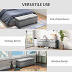 Panca pouf contenitore rivestita con cerniere di sicurezza