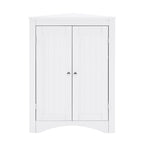 Madia credenza, mobile angolare da bagno con ante e ripiani, cucina, soggiorno, armadietto contenitore autoportante