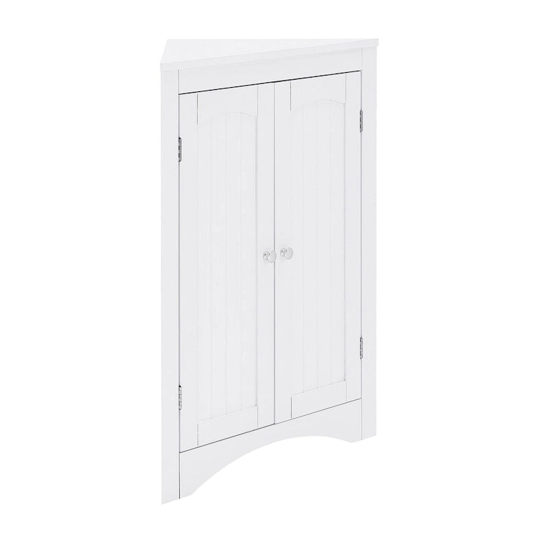 Madia credenza, mobile angolare da bagno con ante e ripiani, cucina, soggiorno, armadietto contenitore autoportante