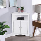 Madia credenza, mobile angolare da bagno con ante e ripiani, cucina, soggiorno, armadietto contenitore autoportante