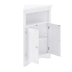 Madia credenza, mobile angolare da bagno con ante e ripiani, cucina, soggiorno, armadietto contenitore autoportante