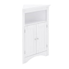 Madia credenza, mobile angolare da bagno con ante e ripiani, cucina, soggiorno, armadietto contenitore autoportante