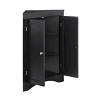 Madia credenza, mobile angolare da bagno con ante e ripiani, cucina, soggiorno, armadietto contenitore autoportante