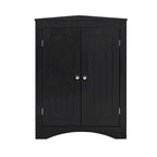 Madia credenza, mobile angolare da bagno con ante e ripiani, cucina, soggiorno, armadietto contenitore autoportante
