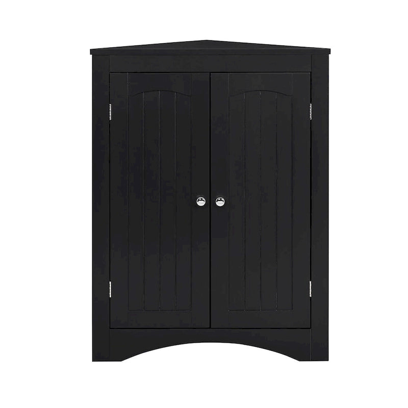 Madia credenza, mobile angolare da bagno con ante e ripiani, cucina, soggiorno, armadietto contenitore autoportante