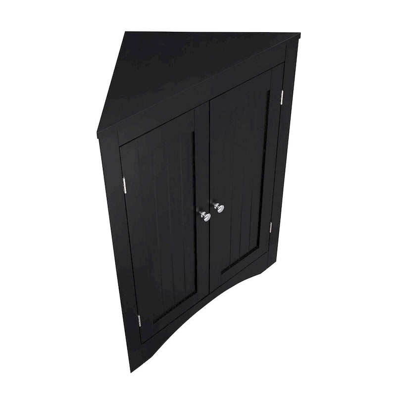 Madia credenza, mobile angolare da bagno con ante e ripiani, cucina, soggiorno, armadietto contenitore autoportante