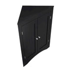 Madia credenza, mobile angolare da bagno con ante e ripiani, cucina, soggiorno, armadietto contenitore autoportante