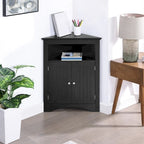 Madia credenza, mobile angolare da bagno con ante e ripiani, cucina, soggiorno, armadietto contenitore autoportante