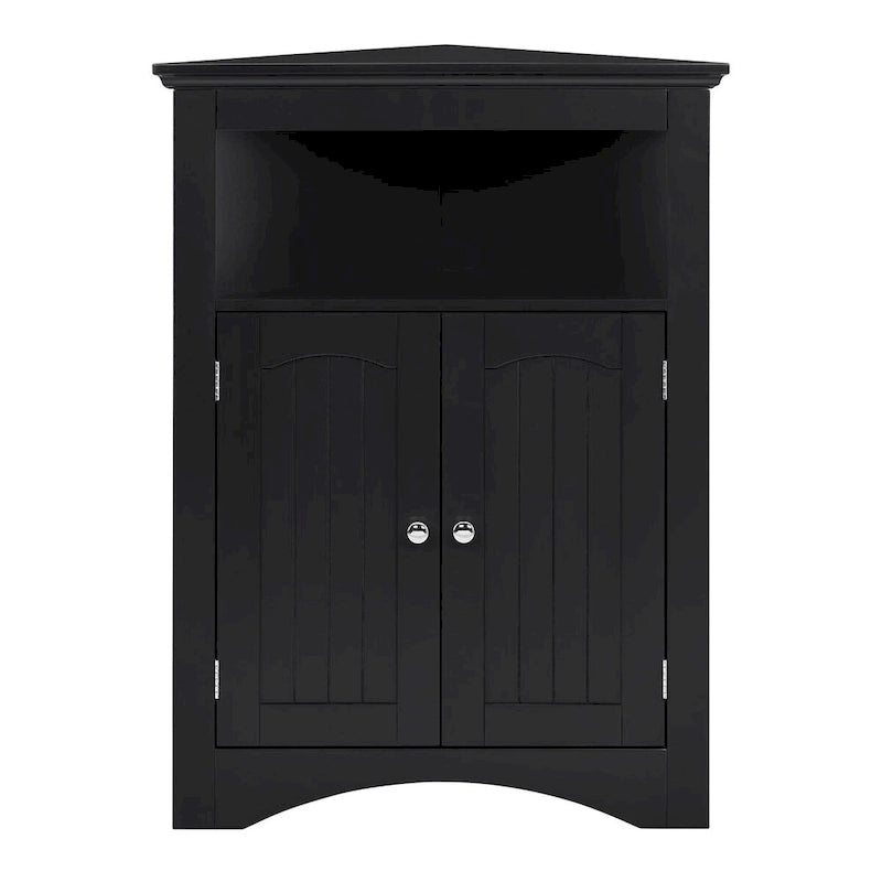 Madia credenza, mobile angolare da bagno con ante e ripiani, cucina, soggiorno, armadietto contenitore autoportante