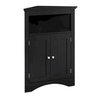 Madia credenza, mobile angolare da bagno con ante e ripiani, cucina, soggiorno, armadietto contenitore autoportante