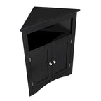 Madia credenza, mobile angolare da bagno con ante e ripiani, cucina, soggiorno, armadietto contenitore autoportante