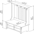 Salinas Mobile da Ingresso con Scarpiera - 15,75P x 31,73L x 68,11A