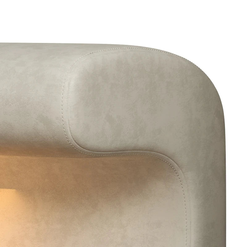 Panca da ingresso, pouf in pelle con luci LED e sensore per soggiorno, camera da letto, fondo letto
