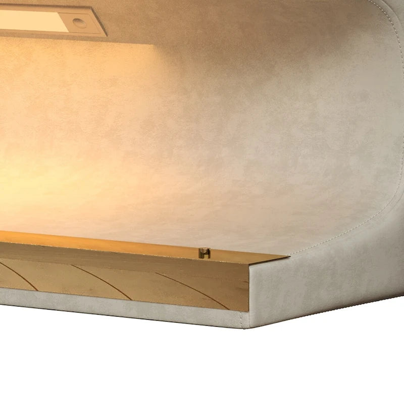 Panca da ingresso, pouf in pelle con luci LED e sensore per soggiorno, camera da letto, fondo letto