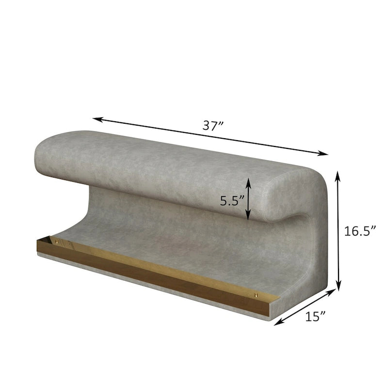 Panca da ingresso, pouf in pelle con luci LED e sensore per soggiorno, camera da letto, fondo letto