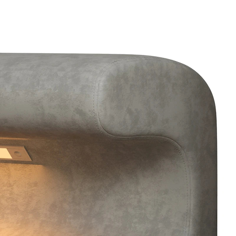 Panca da ingresso, pouf in pelle con luci LED e sensore per soggiorno, camera da letto, fondo letto