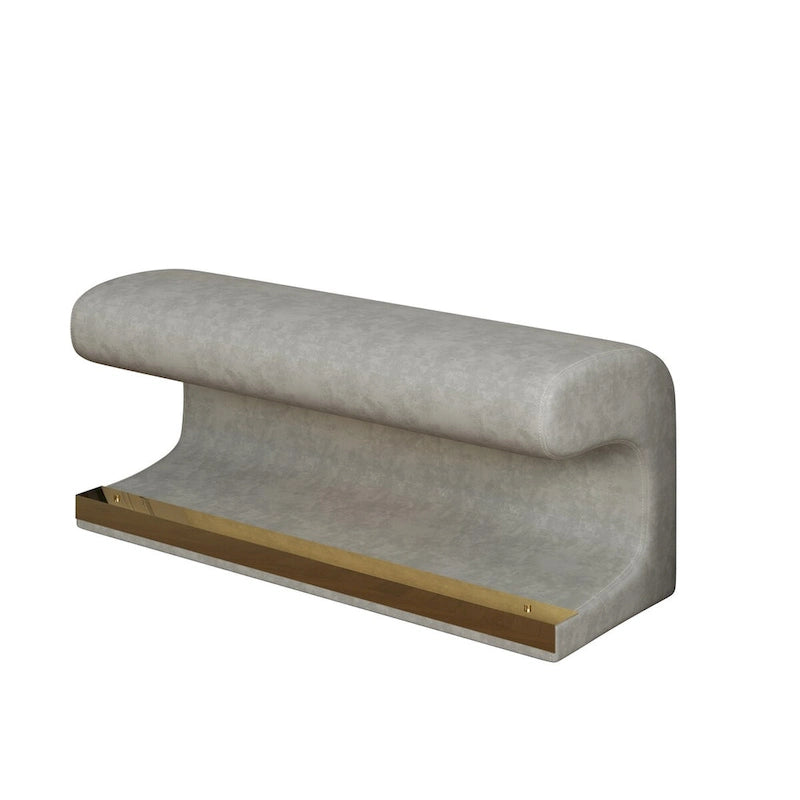 Panca da ingresso, pouf in pelle con luci LED e sensore per soggiorno, camera da letto, fondo letto