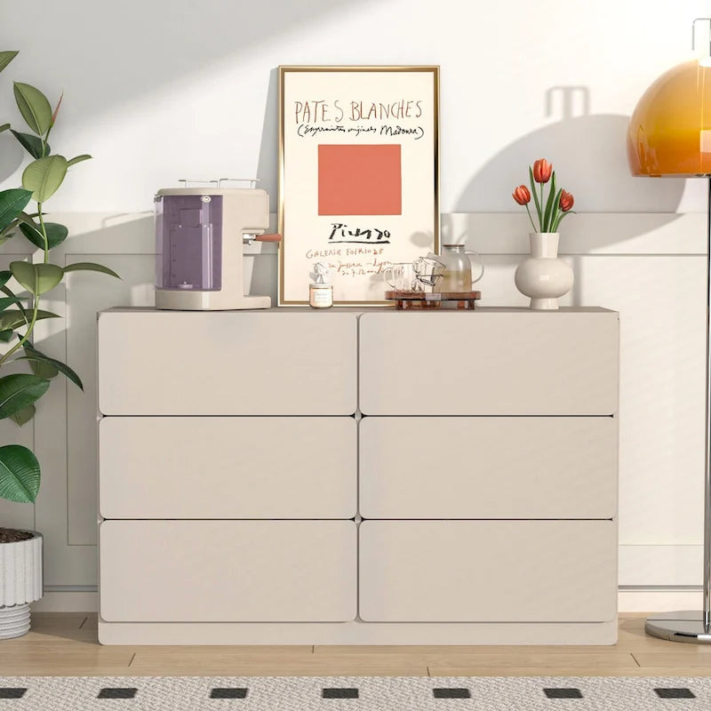 Drawer dresser cabinet,bar cabinet,Buffet server console,table storge cabinets,Flat out the corners of the drawers,six drawers