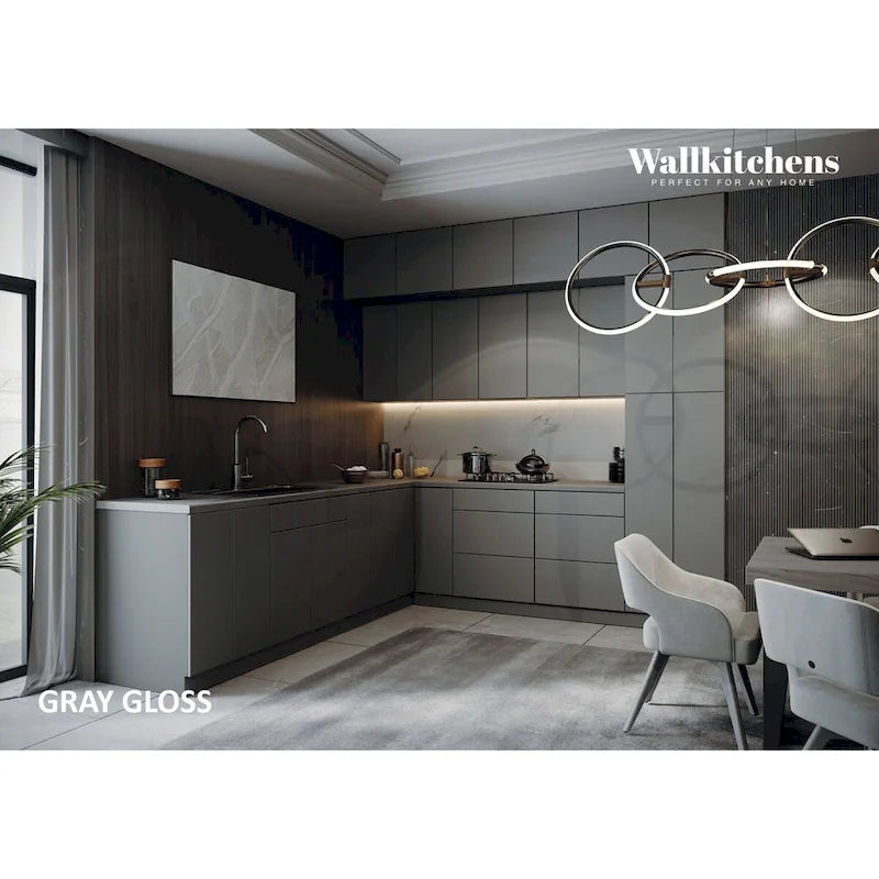 Kitchen Culinary Haven Collection Base Grigia Larghezza 9Ft - 108x24