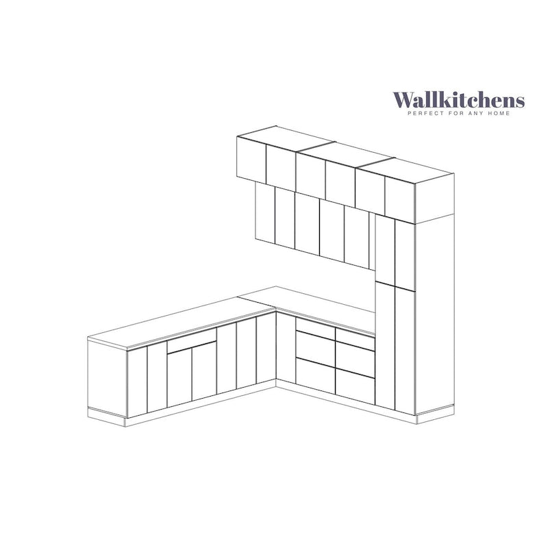 Kitchen Culinary Haven Collection Base Grigia Larghezza 9Ft - 108x24