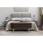Panca contenitore per camera da letto con gambe in legno