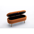Panca contenitore per camera da letto con gambe in legno
