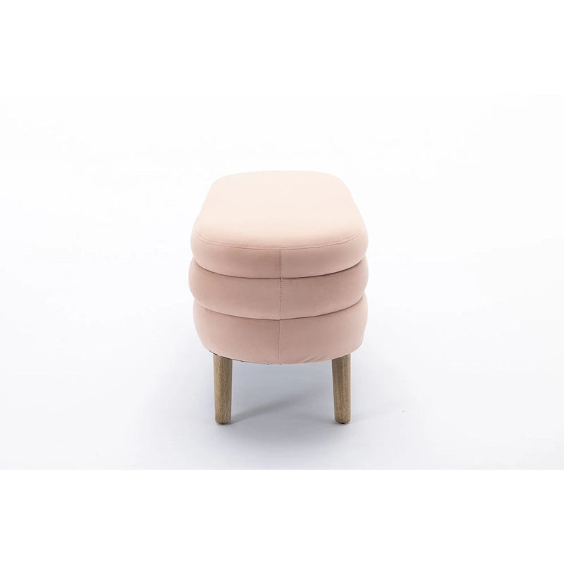 Panca contenitore per camera da letto con gambe in legno