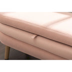 Panca contenitore per camera da letto con gambe in legno
